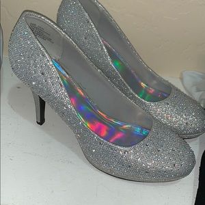 silver heels
